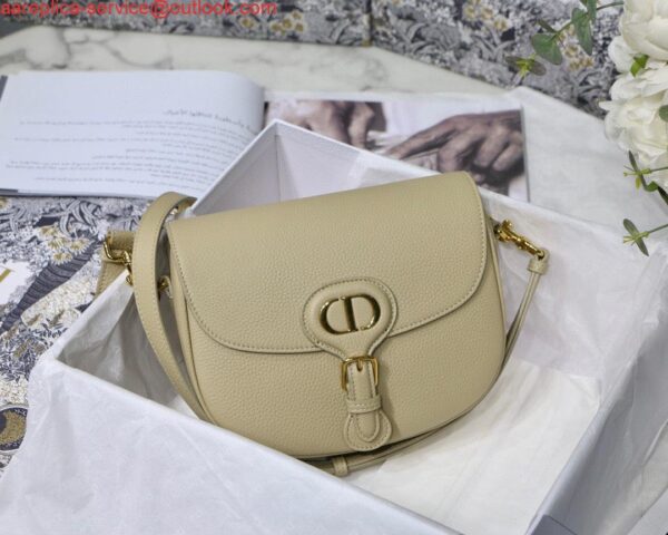 Replica Dior M9319 Medium Bobby Bag Beige Grained Calfskin 3