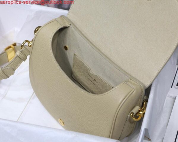 Replica Dior M9319 Medium Bobby Bag Beige Grained Calfskin 9