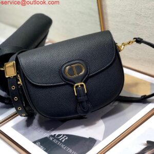 Replica Dior M9319 Medium Bobby Bag Black Grained Calfskin