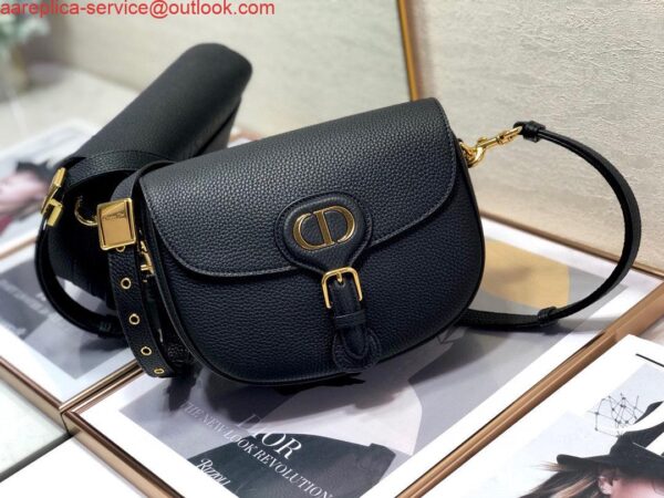 Replica Dior M9319 Medium Bobby Bag Black Grained Calfskin 3