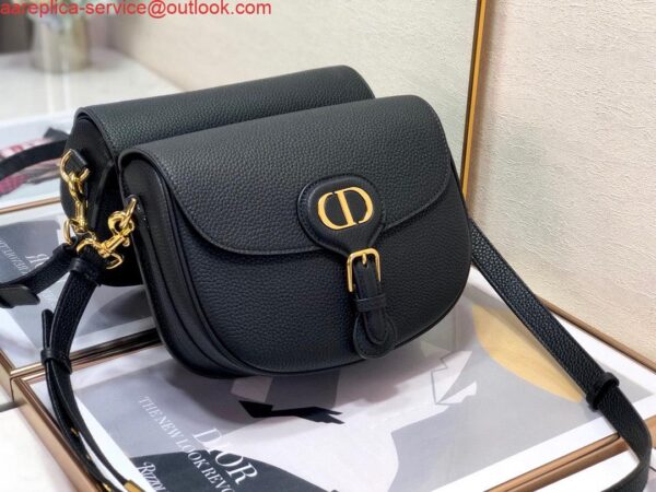 Replica Dior M9319 Medium Bobby Bag Black Grained Calfskin 4