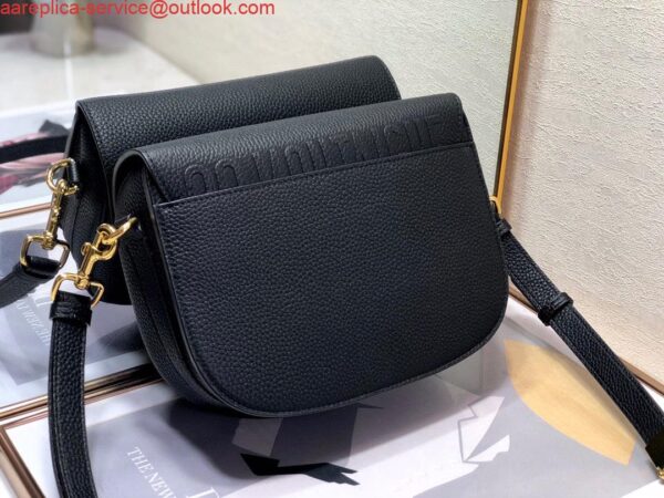 Replica Dior M9319 Medium Bobby Bag Black Grained Calfskin 3