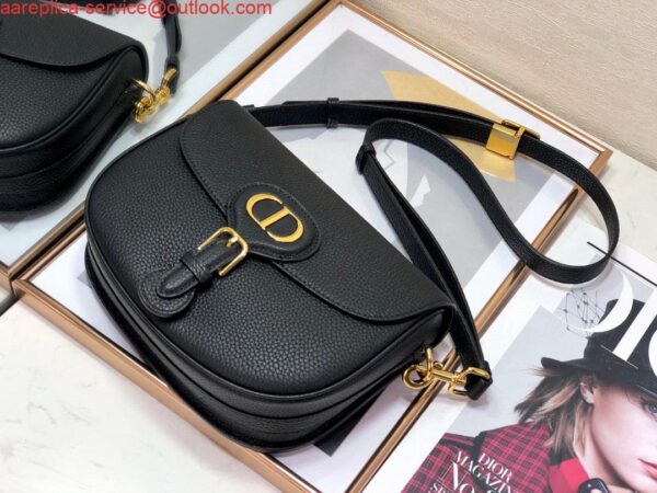 Replica Dior M9319 Medium Bobby Bag Black Grained Calfskin 5