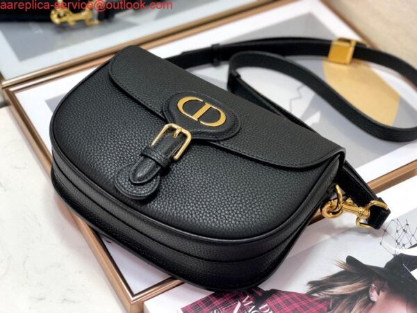 Replica Dior M9319 Medium Bobby Bag Black Grained Calfskin 6