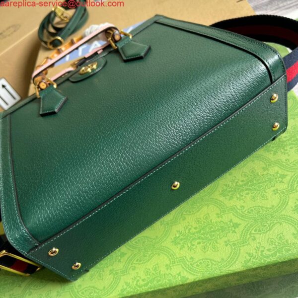 Replica Gucci 702721 Diana Small Tote Bag Green leather 7