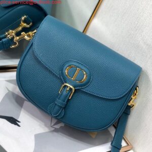 Replica Dior M9319 Medium Bobby Bag Blue Grained Calfskin