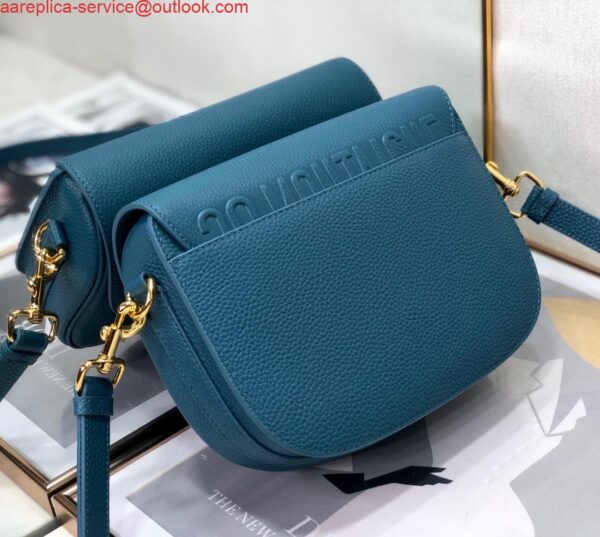 Replica Dior M9319 Medium Bobby Bag Blue Grained Calfskin 3