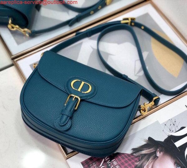 Replica Dior M9319 Medium Bobby Bag Blue Grained Calfskin 5