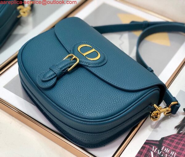 Replica Dior M9319 Medium Bobby Bag Blue Grained Calfskin 6