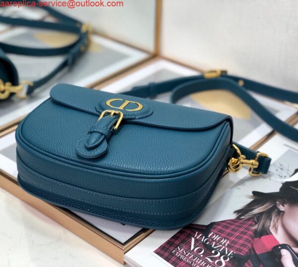 Replica Dior M9319 Medium Bobby Bag Blue Grained Calfskin 7