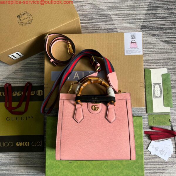 Replica Gucci 702721 Diana Small Tote Bag Pink 4