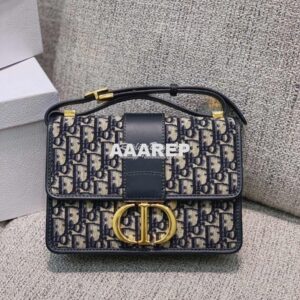 Replica Dior 30 Montaigne Oblique Jacquard Canvas Blue