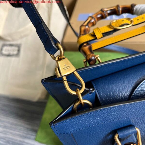 Replica Gucci 702721 Gucci Diana Small Tote Bag Blue 8