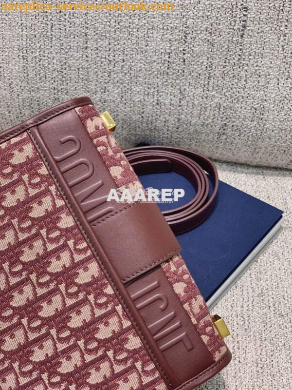 Replica Dior 30 Montaigne Oblique Jacquard Canvas Burgundy 11