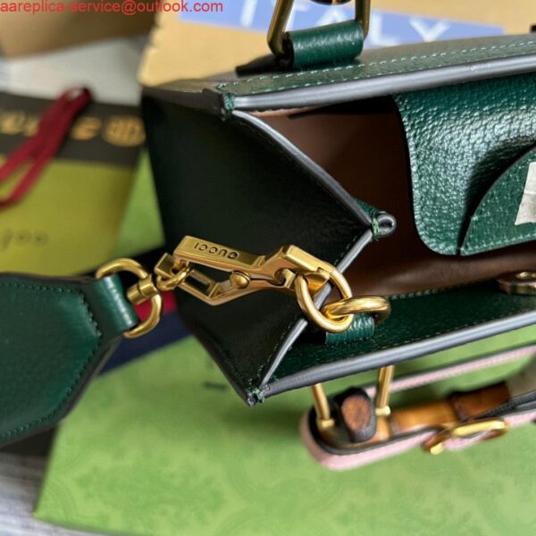 Replica Gucci 702732 Diana Mini Tote Bag Green leather 8