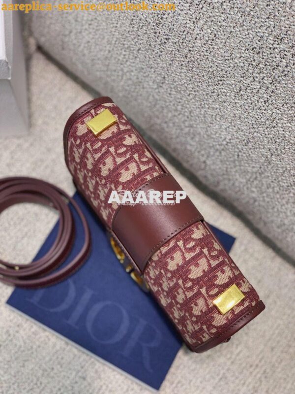 Replica Dior 30 Montaigne Oblique Jacquard Canvas Burgundy 12