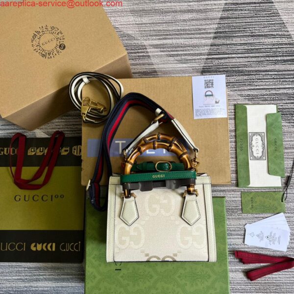 Replica Gucci 702732 Diana Mini Tote Bag White 4