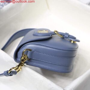 Replica Dior M9319 Medium dior Bobby bag Warm Lake Blue Calfskin