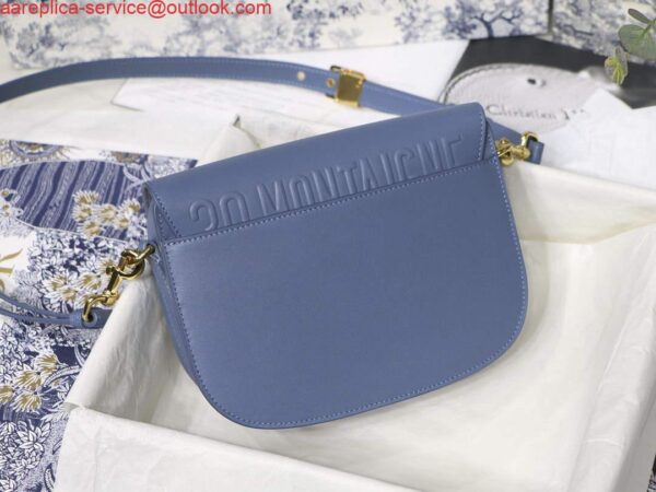 Replica Dior M9319 Medium dior Bobby bag Warm Lake Blue Calfskin 5