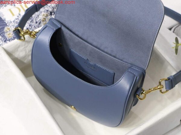 Replica Dior M9319 Medium dior Bobby bag Warm Lake Blue Calfskin 7