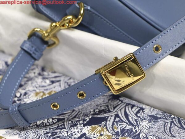 Replica Dior M9319 Medium dior Bobby bag Warm Lake Blue Calfskin 11