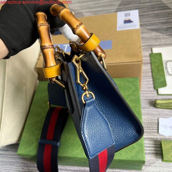 Replica Gucci 702732 Gucci Diana Mini Tote Bag Blue 5