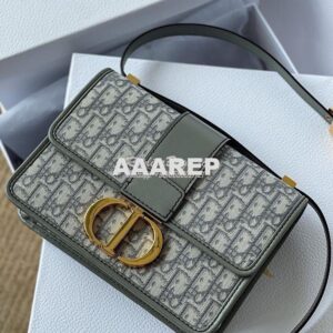 Replica Dior 30 Montaigne Oblique Jacquard Canvas Gray 2