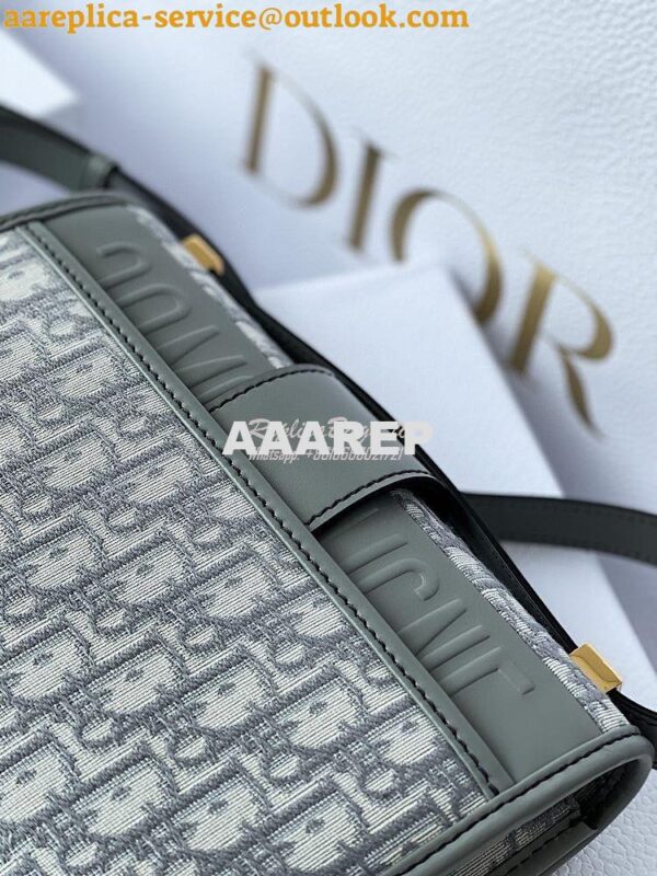 Replica Dior 30 Montaigne Oblique Jacquard Canvas Gray 14