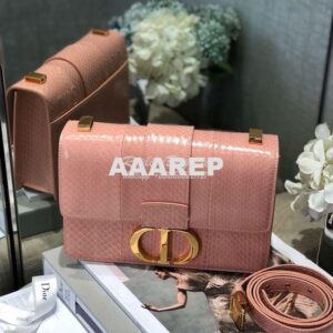 Replica Dior 30 Montaigne Python Bag in M9203 Coral 2