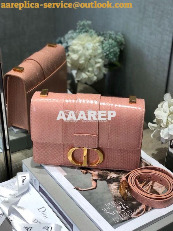 Replica Dior 30 Montaigne Python Bag in M9203 Coral 4