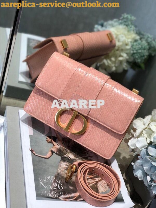 Replica Dior 30 Montaigne Python Bag in M9203 Coral 5