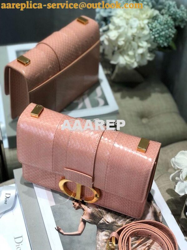 Replica Dior 30 Montaigne Python Bag in M9203 Coral 7