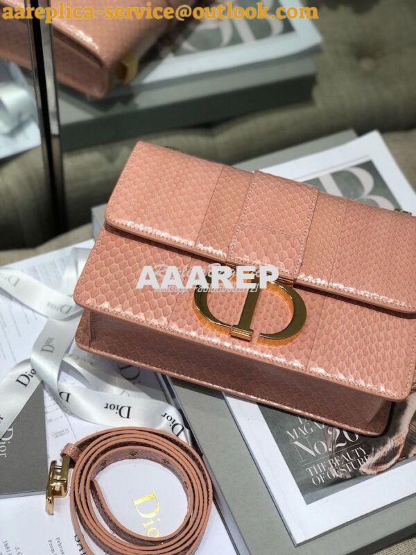 Replica Dior 30 Montaigne Python Bag in M9203 Coral 8