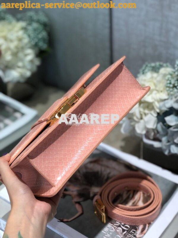 Replica Dior 30 Montaigne Python Bag in M9203 Coral 11