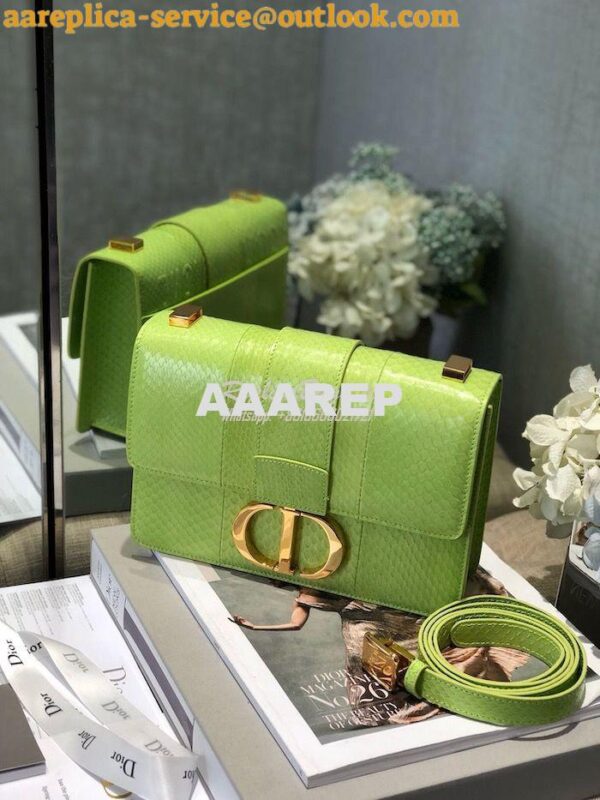 Replica Dior 30 Montaigne Python Bag in M9203 Kiwi 5