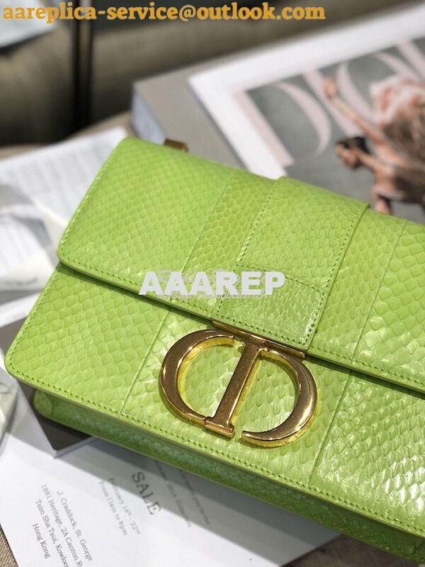 Replica Dior 30 Montaigne Python Bag in M9203 Kiwi 8