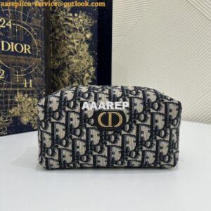 Replica Dior 30 Montaigne Vénus Pouch Blue Oblique Jacquard S2146U