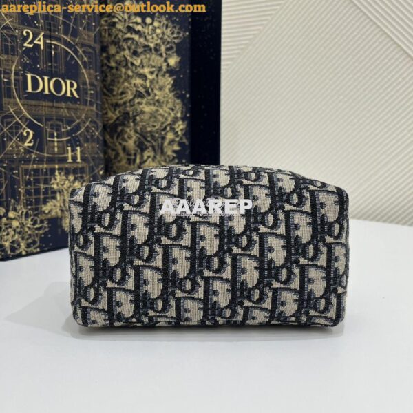 Replica Dior 30 Montaigne Vénus Pouch Blue Oblique Jacquard S2146U 11