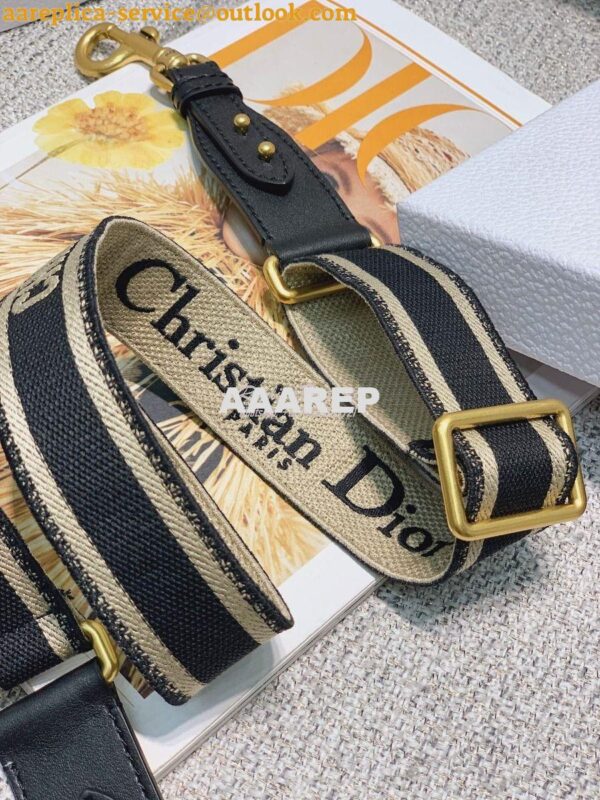 Replica Dior Adjustable Shoulder Strap 25 Black 5