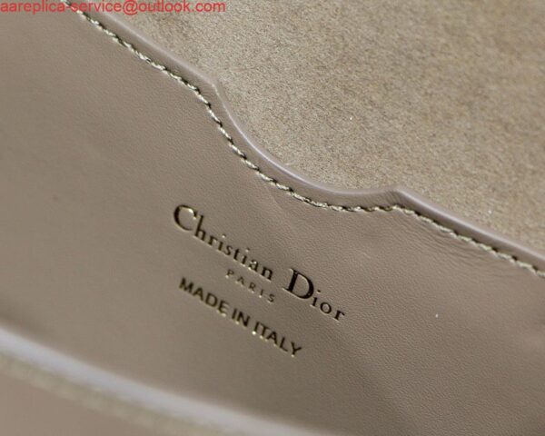 Replica Dior M9320 Large Bobby Bag Light Pink Box Calfskin with Blue Oblique Strap 10