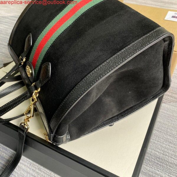 Replica Gucci 524537 Gucci Ophidia GG Medium Tote Shoulder Bag Black 4