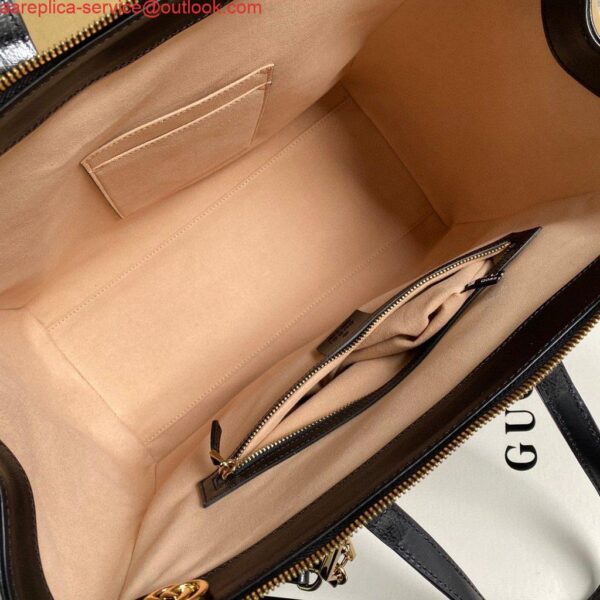 Replica Gucci 524537 Gucci Ophidia GG Medium Tote Shoulder Bag Black 9