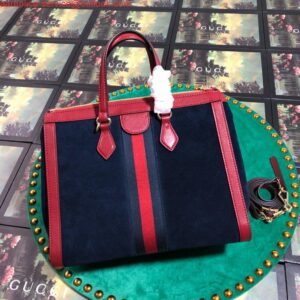 Replica Gucci 524537 Gucci Ophidia GG Medium Tote Shoulder Bag Navy blue