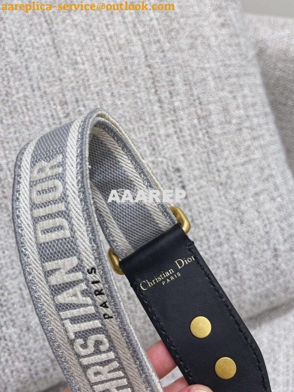 Replica Dior Adjustable Shoulder Strap 25 Grey 7