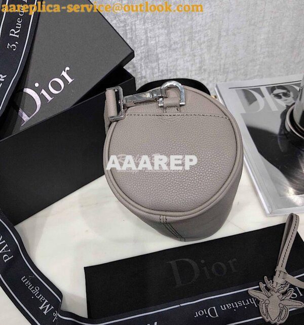 Replica Dior Beige Grained Calfskin "Roller" Pouch With "Atelier" Prin 8