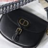 Replica Dior M9320 Large Bobby Bag white Box Calfskin with Blue Oblique Strap