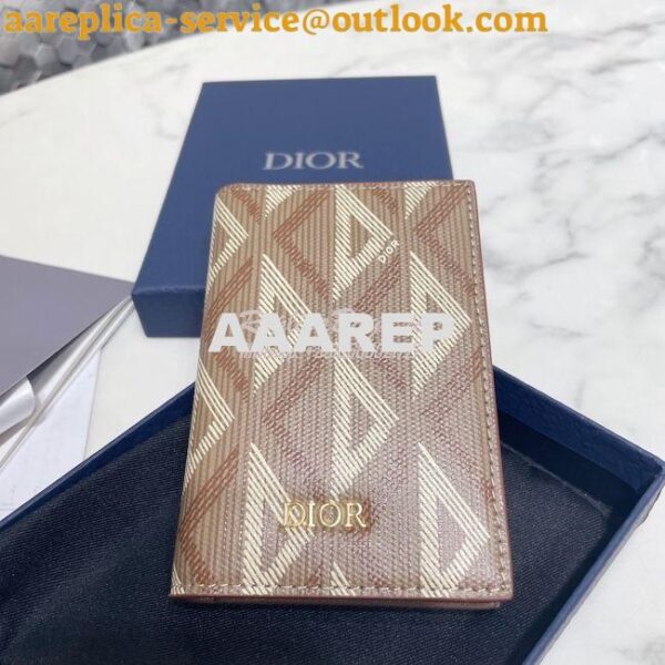 Replica Dior Bi-fold Card Holder CD Diamond Canvas 2ESCH138 9