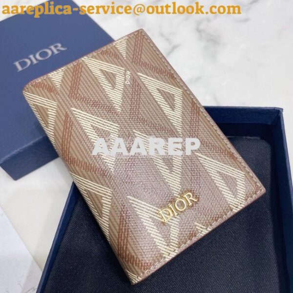 Replica Dior Bi-fold Card Holder CD Diamond Canvas 2ESCH138 10