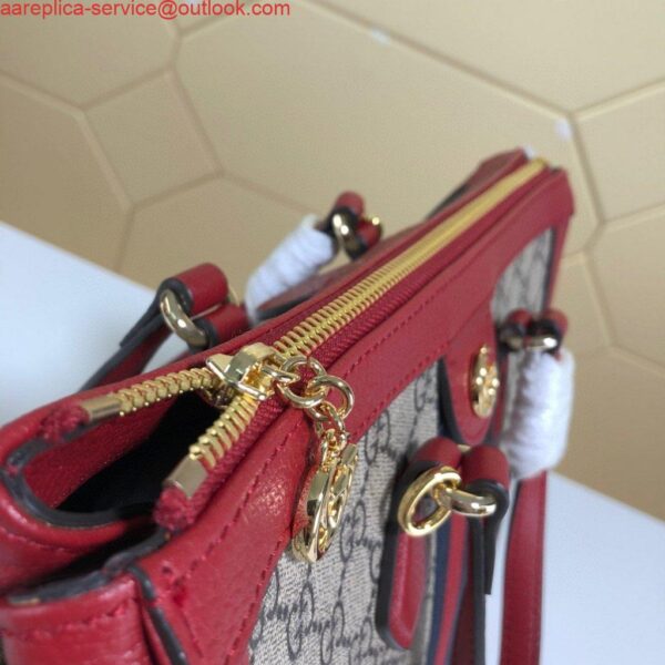 Replica Gucci 524537 Ophidia GG Medium Tote Red Bag 8