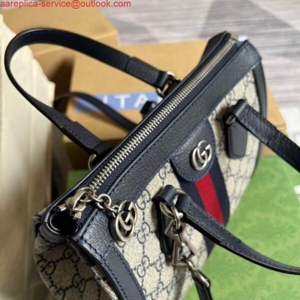 Replica Gucci 547551 Ophidia Small GG Tote Bag Beige Blue 9